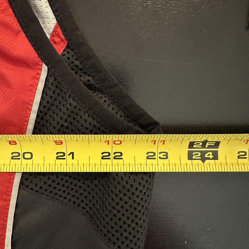 L.L.Bean Vest Mens Large‎ Red Black Full Zip Reflective Cycling Running Mesh - Picture 9 of 12